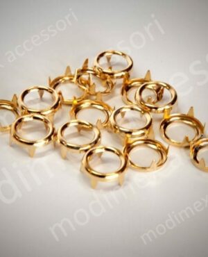 Borchie tonde forate effetto cornice liscia art. RINGLET