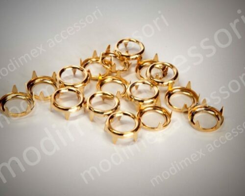 Borchie tonde forate effetto cornice liscia art. RINGLET
