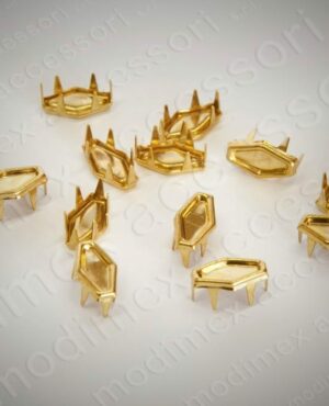 Borchie esagonali con rombo concavo art. 692 Solid