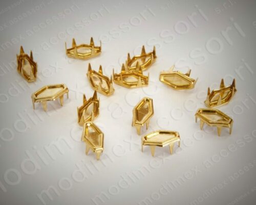 Borchie esagonali con rombo concavo art. 692 Solid