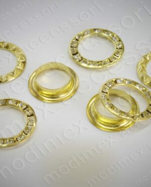 Eyelets with Rhinestones