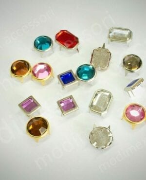 Strass griffati incastonati con ghiera art. 18001