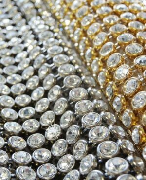 23014-23015 Maille mètallique avec strass