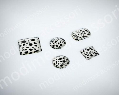 Transparent Cabochon leopard design