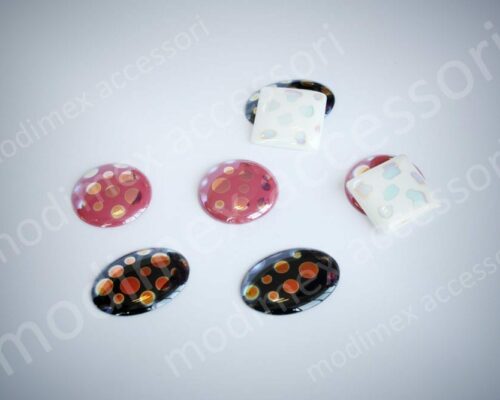 Hotfix polka dot cabochon