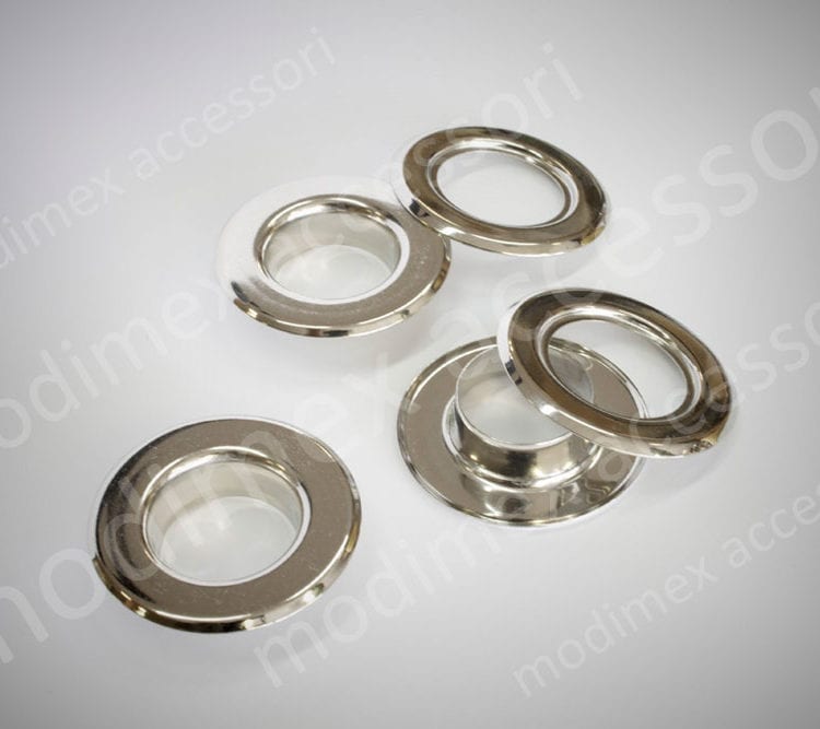 MagiDeal 50pcs Occhielli con Rondelle di Metallo Accessori per Pelle Leathercraft Abbigliamento DIY Argento 9mm 