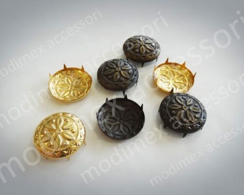 Griffes arrondies en forme de rosette de fleurs en relief art. 9550