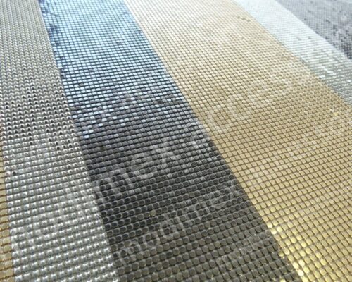 Maglie metalliche in ottone rammagliate a pannello - MET31