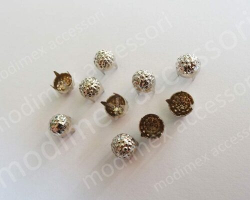 Round half-sphere studs with embossed bubble effect art. Hi-bead