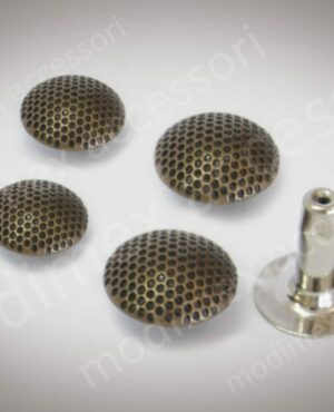 Rivetto bombato seeded in metallo - 2 parti