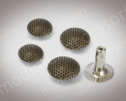 Rivetto bombato seeded in metallo - 2 parti