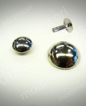Rivetto mezza sfera in metallo - 2 parti